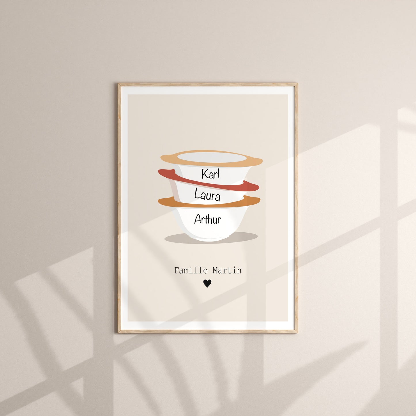 Affiche Bols Bretons - Bols de famille personnalisable