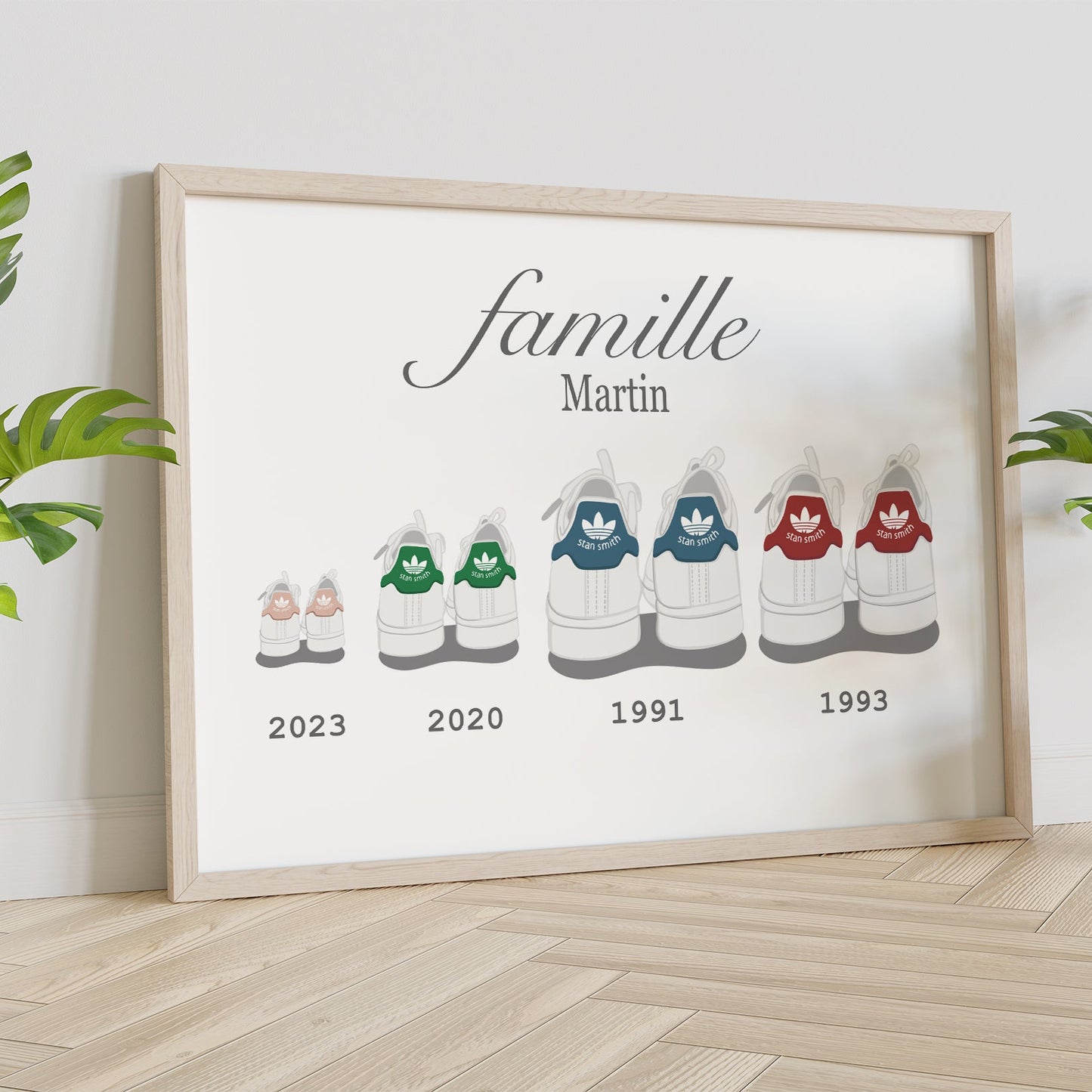 Affiche personnalisable Sneakers Family