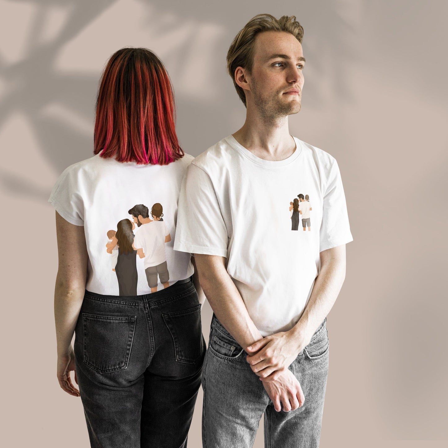 White T-shirts - Men, Women and Children