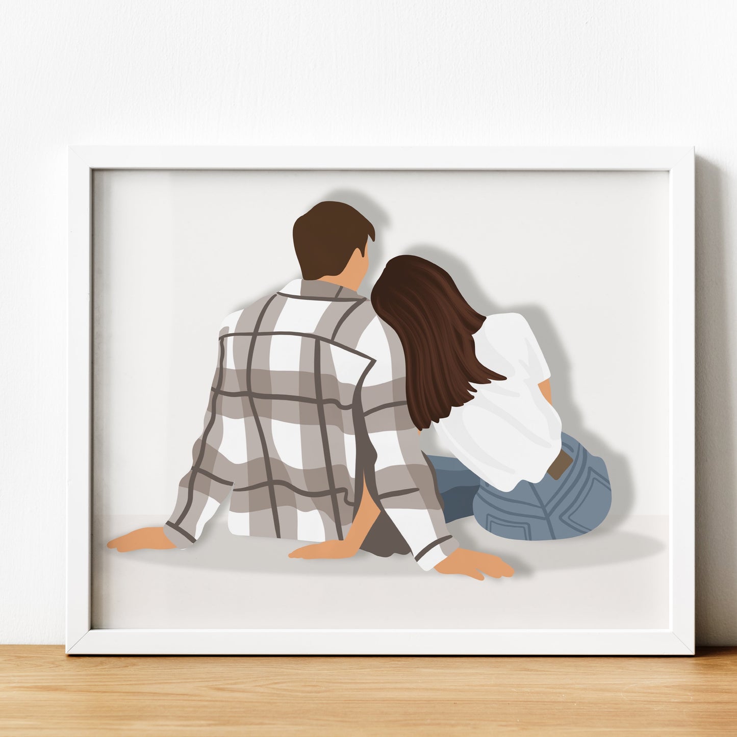 Ilustraciones personalizables - Dúo de espalda
