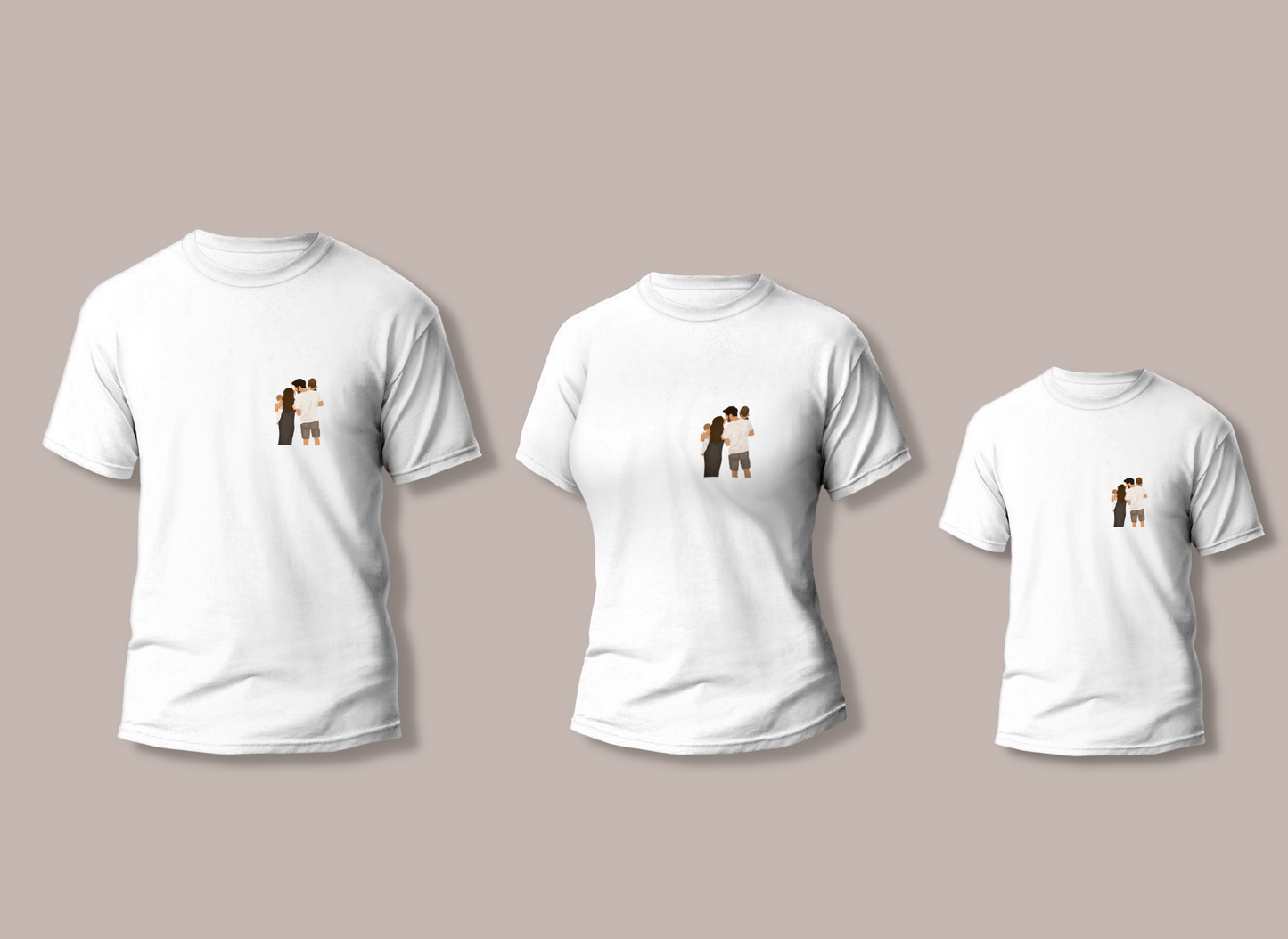 White T-shirts - Men, Women and Children