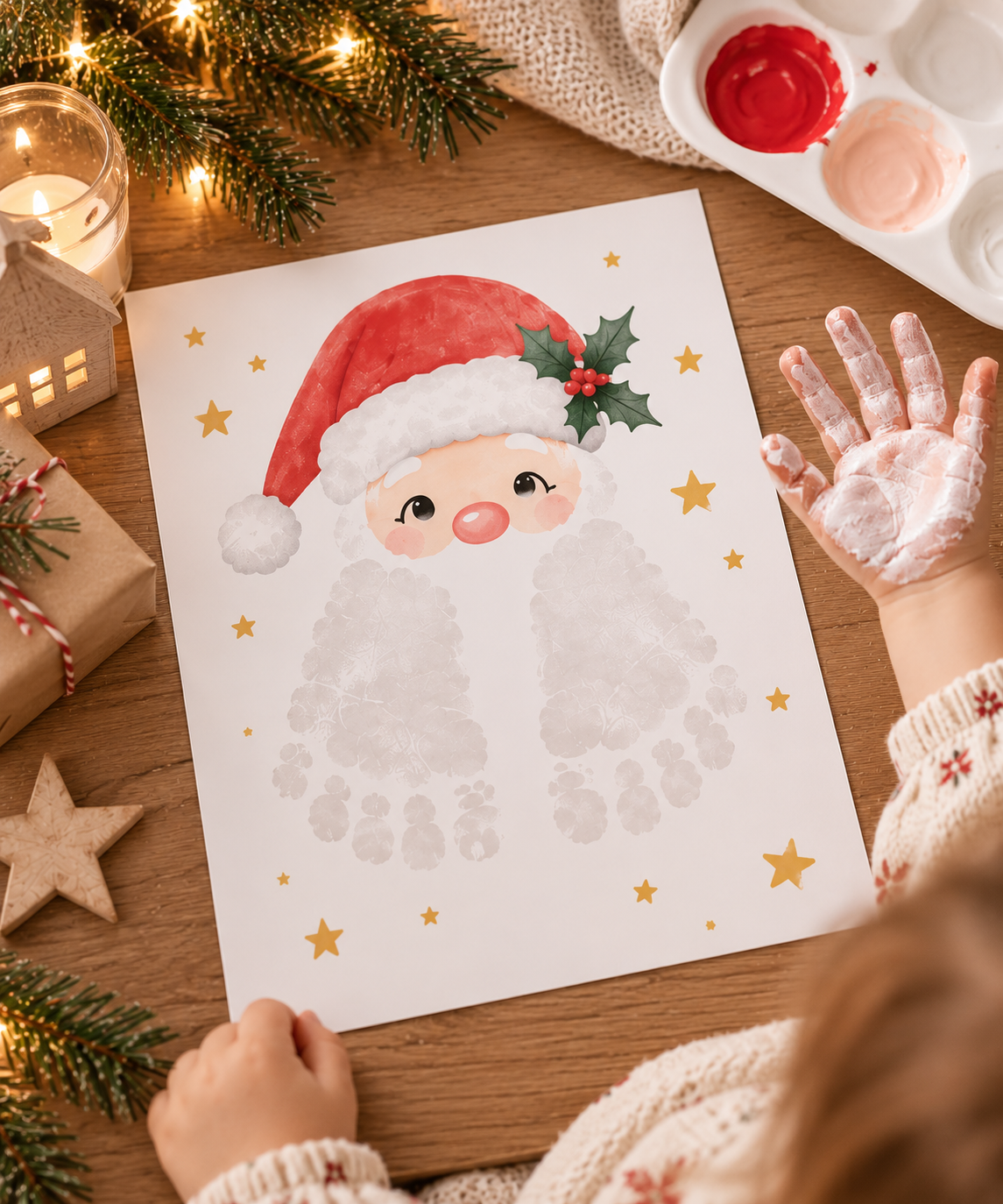 Mes petites empreintes de Noël – Kit de 16 activités à imprimer