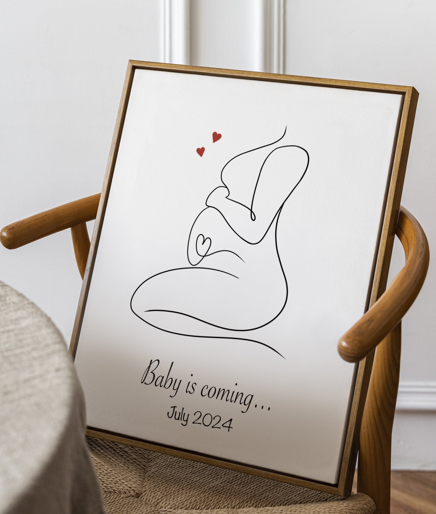 Affiche Personnalisable Baby is Coming