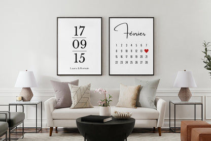 Affiche Personnalisable Date