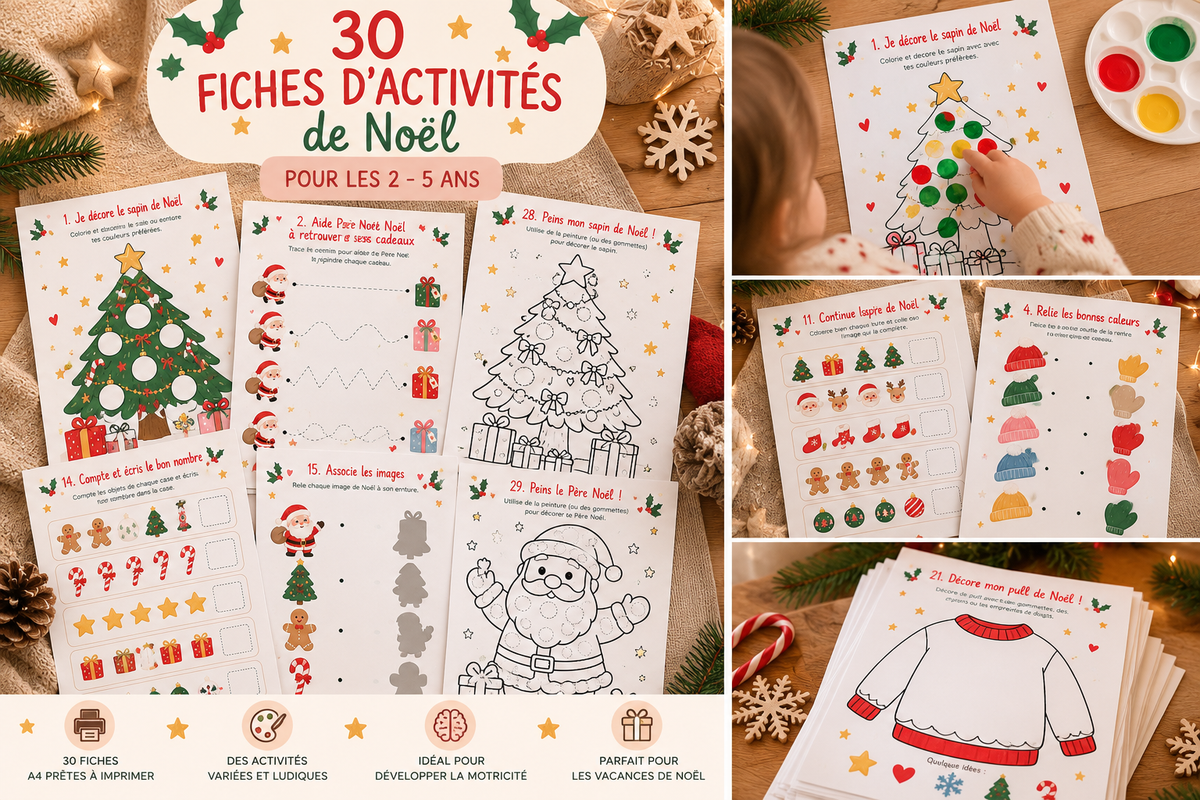 Mon petit livret de Noël – 30 activités à imprimer