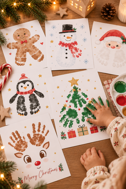 Mes petites empreintes de Noël – Kit de 16 activités à imprimer