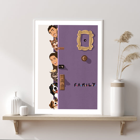 “Friends” Inspired Illustration - with your friends or family