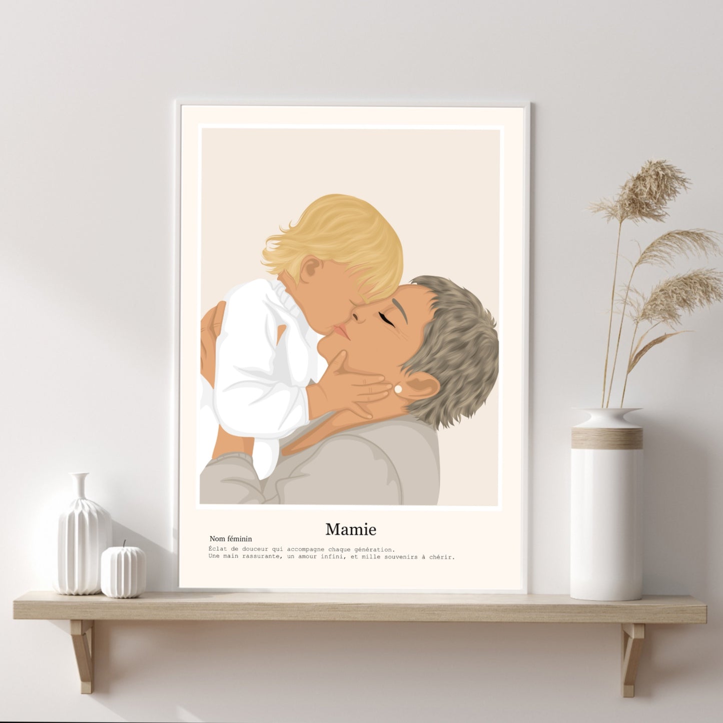 Illustration Personnalisée Mamie – Illustration tendre & poétique