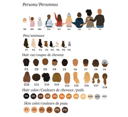 Illustration personnalisable Voyage en Famille