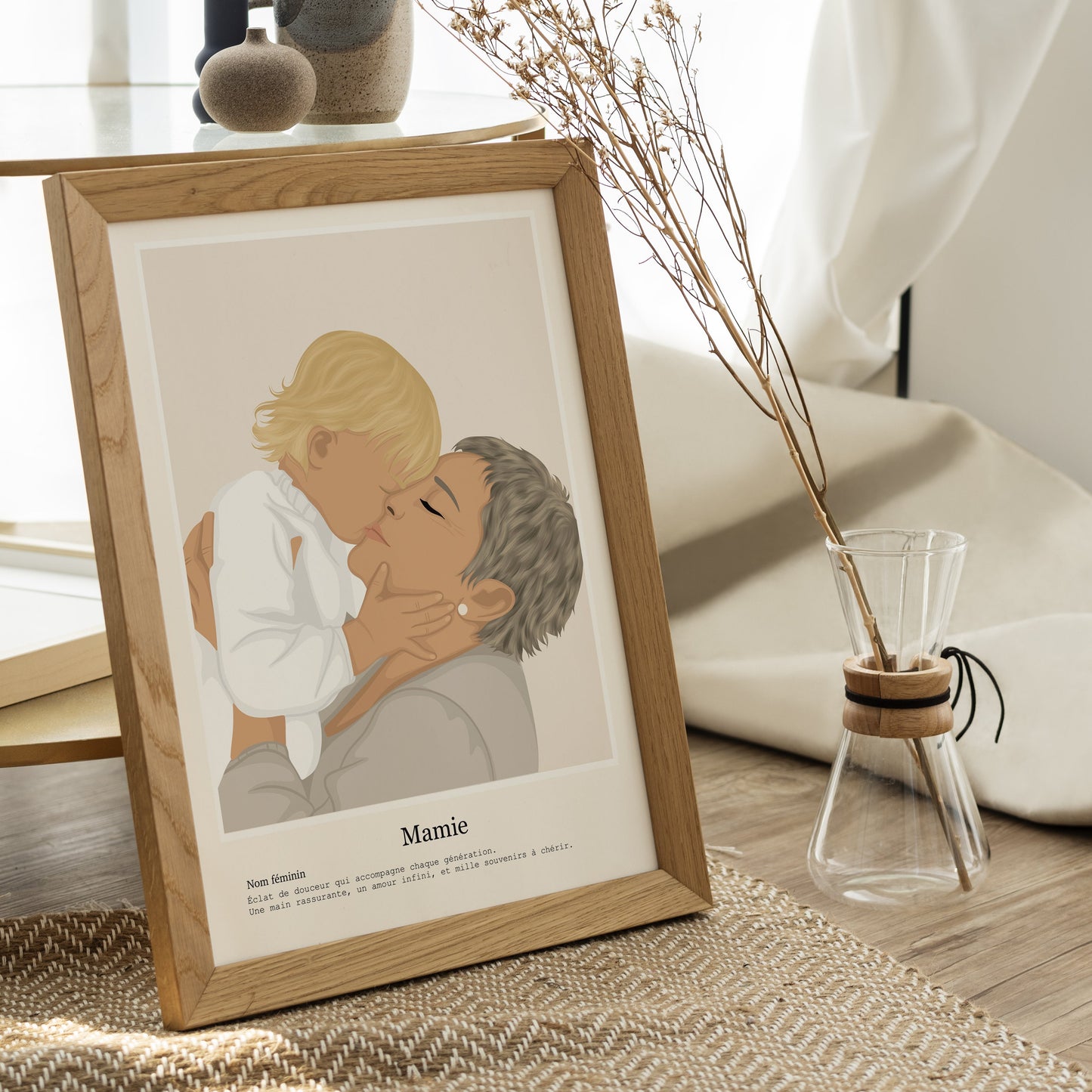 Illustration Personnalisée Mamie – Illustration tendre & poétique