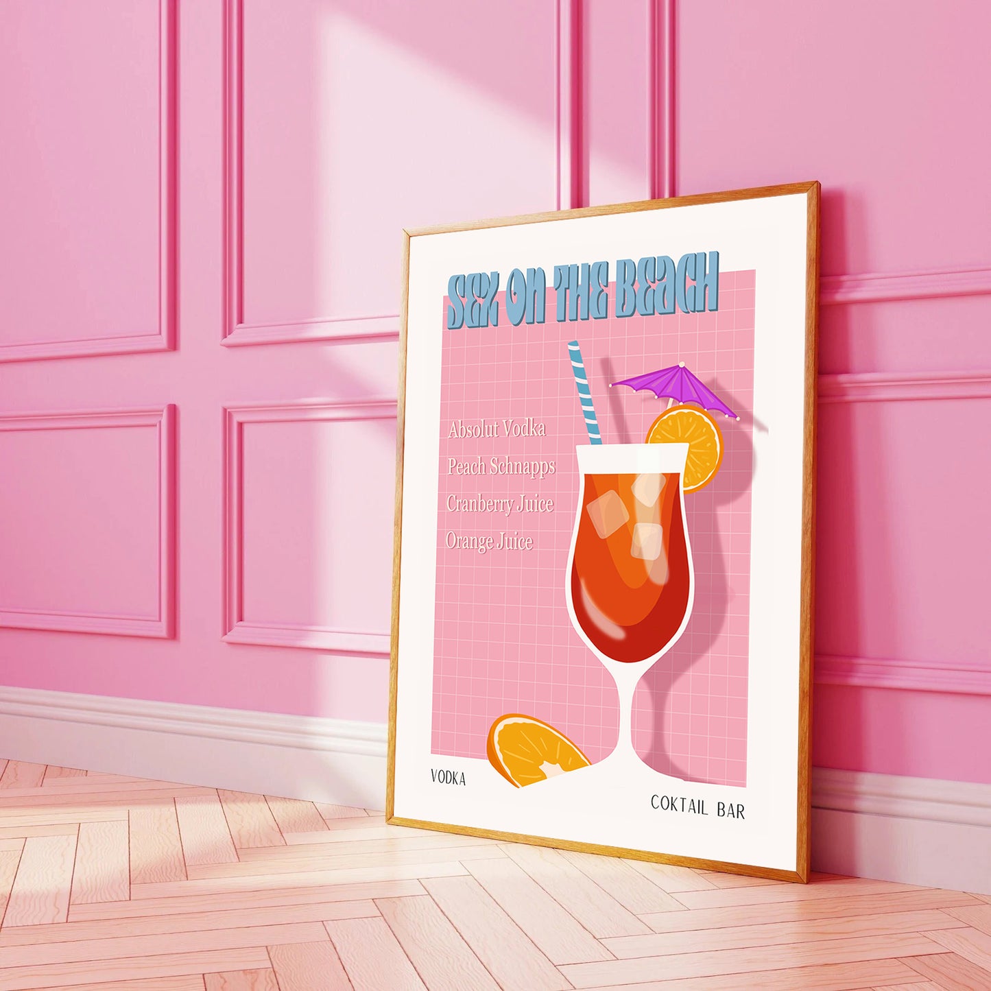 SEX ON THE BEACH PRINT - Bar Poster - Wall Decoration - Cocktail Poster - Interior Decoration