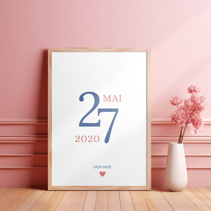 Affiche Personnalisable Our Date