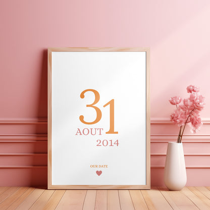 Affiche Personnalisable Our Date