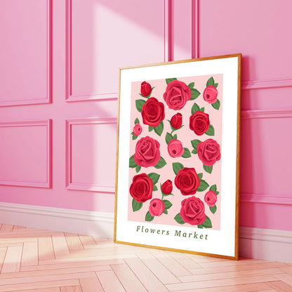 Affiche - Flowers Market Roses