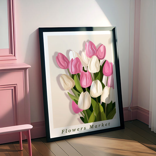 Affiche - Flowers Market Tulipe