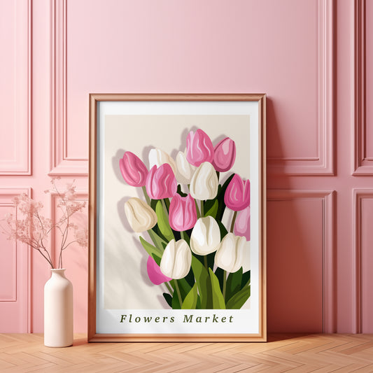 Affiche - Flowers Market Tulipe