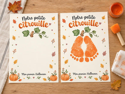 Activités Halloween à imprimer : 19 fiches empreintes de mains et pieds enfant