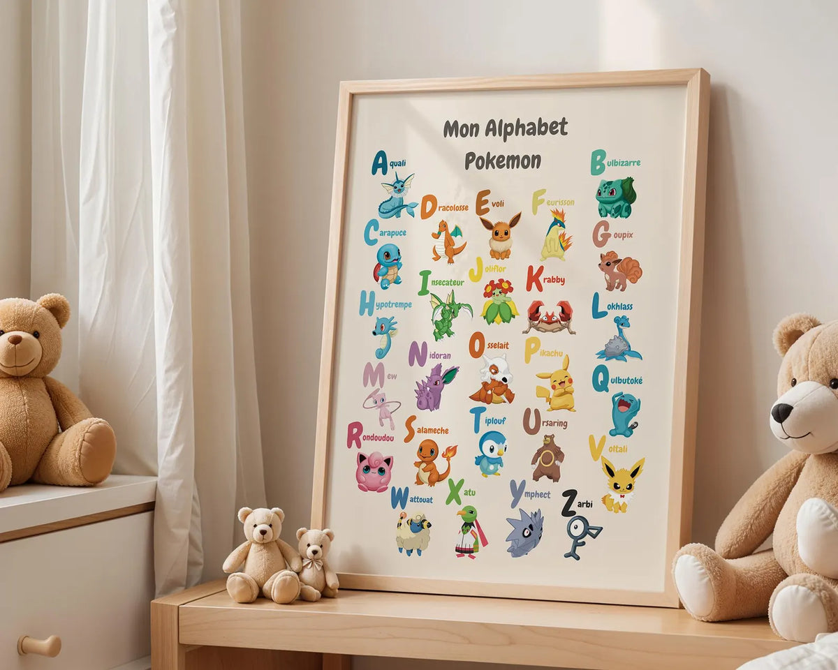 Affiche Mon Alphabet Pokemon