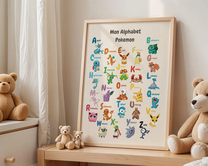 Affiche Mon Alphabet Pokemon