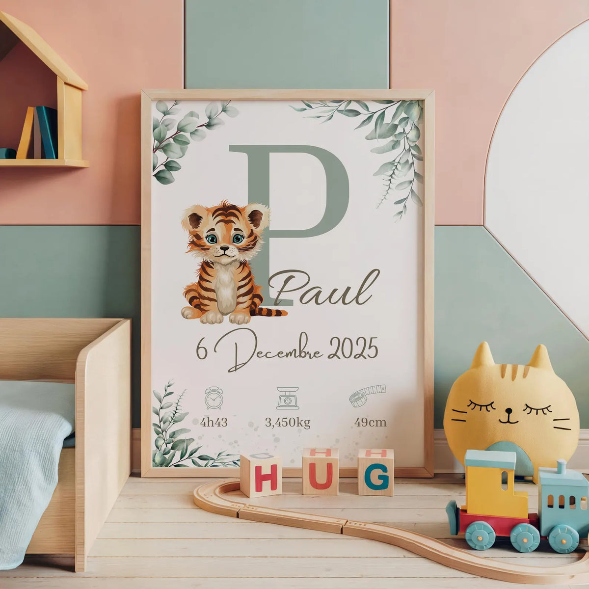 Affiche Naissance Savane Personnalisable