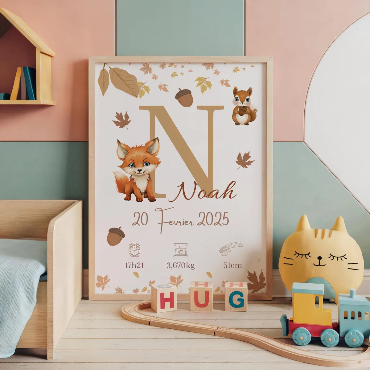 Affiche Naissance Foret Personnalisable