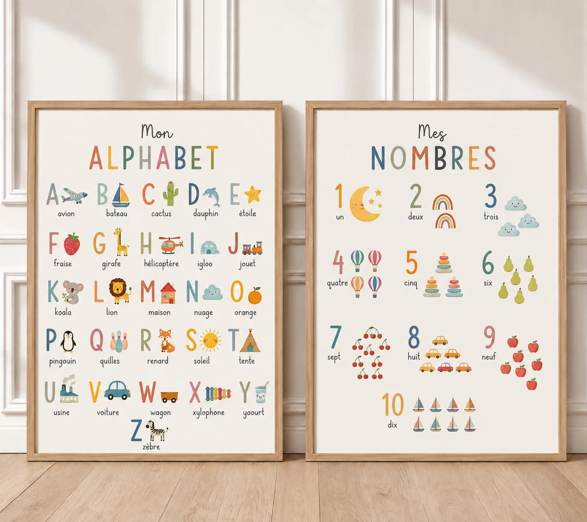 Affiches Educatives Alphabet et Nombres