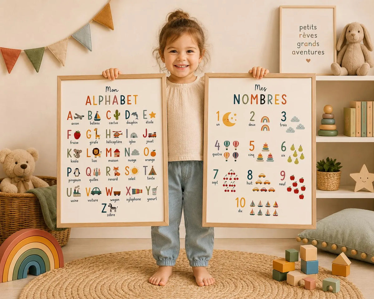 Affiches Educatives Alphabet et Nombres