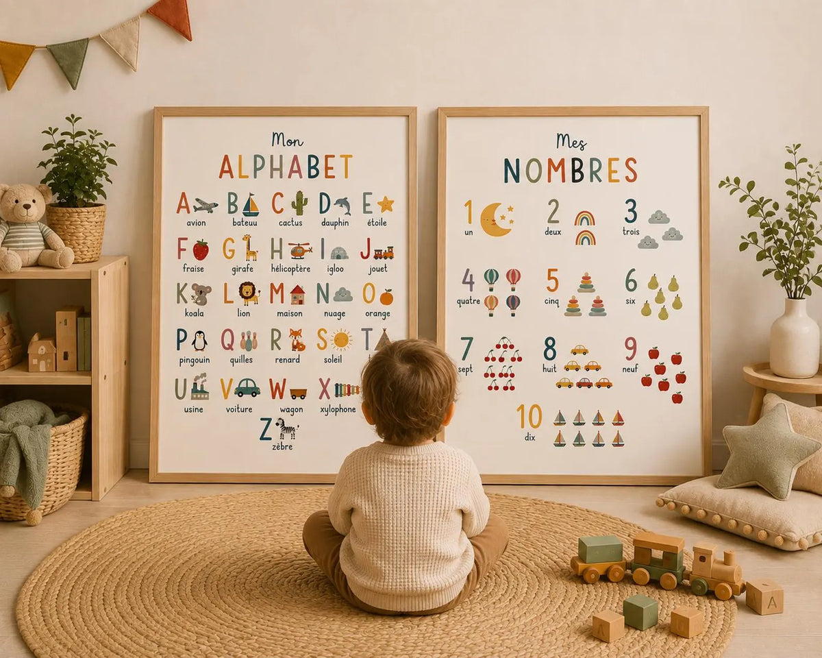 Affiches Educatives Alphabet et Nombres