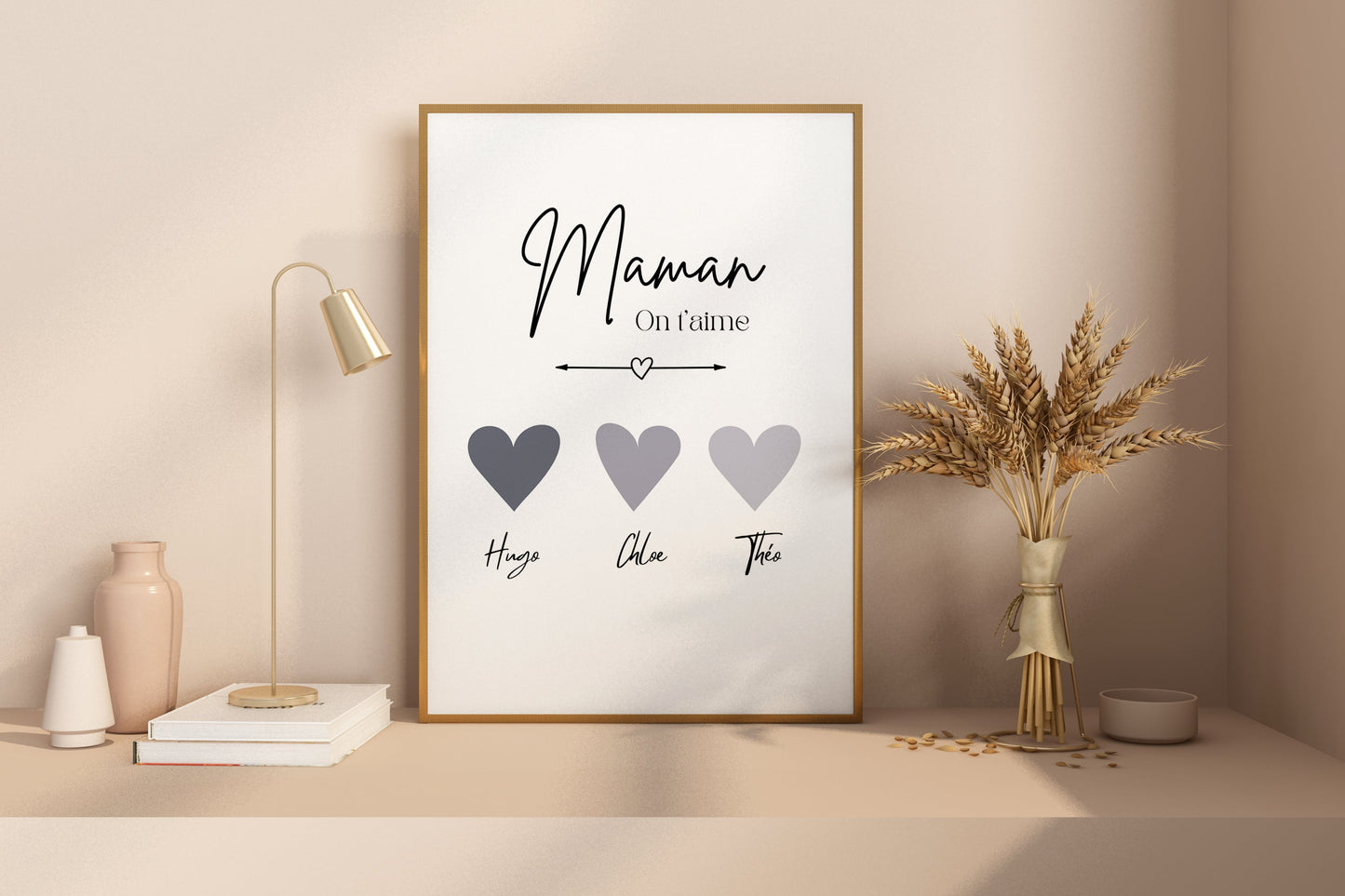 Express Affiche Personnalisable Les petits coeurs