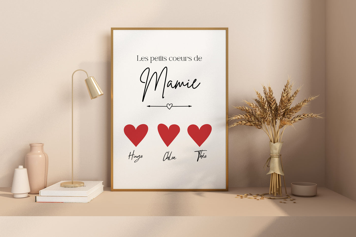 Affiche Personnalisable Les petits coeurs