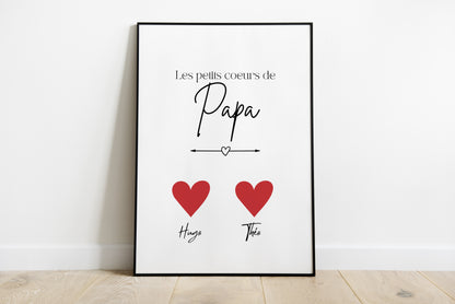 Affiche Personnalisable Les petits coeurs