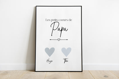 Affiche Personnalisable Les petits coeurs