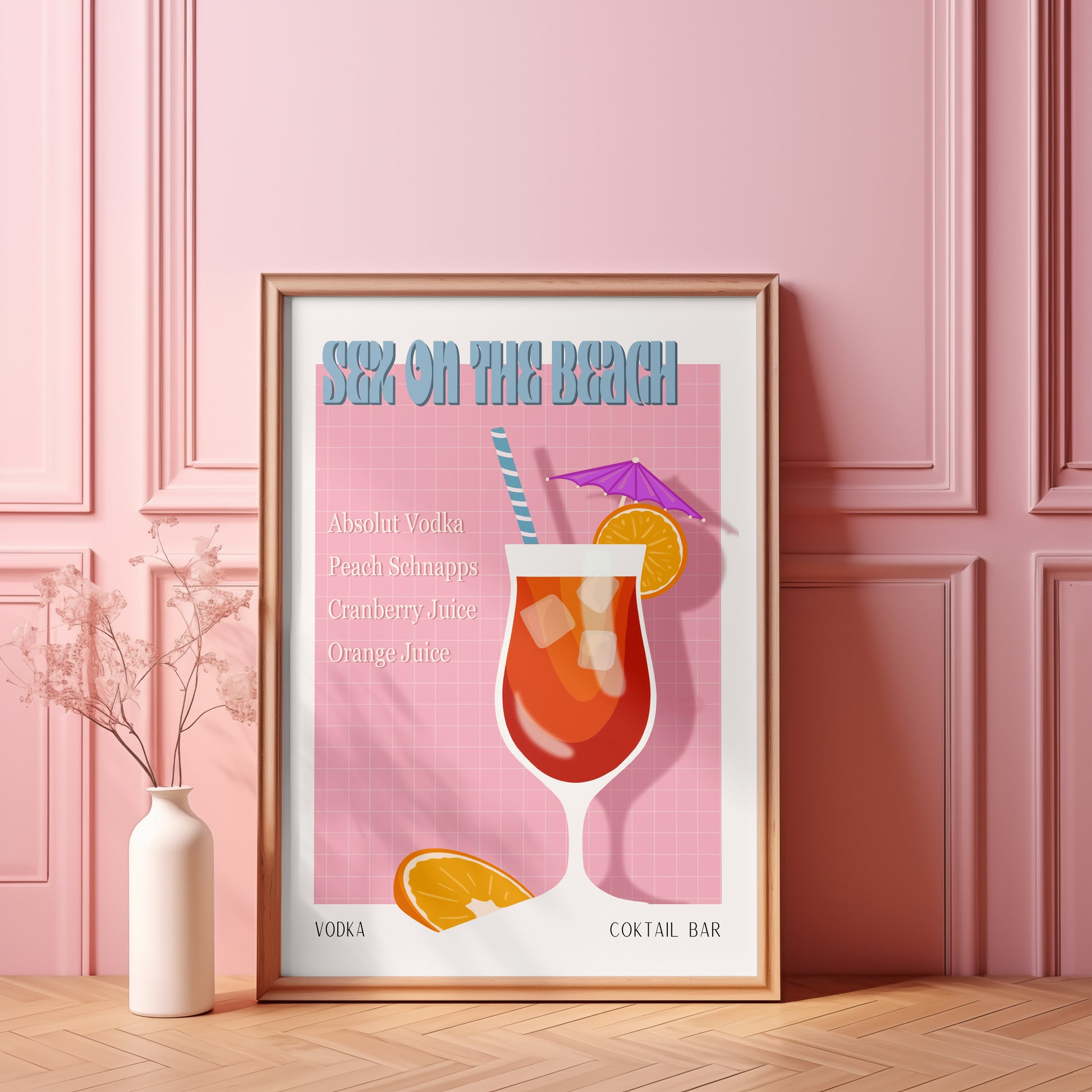 SEX ON THE BEACH PRINT - Cartel de bar - Decoración de pared - Cartel –  JulieJdesign