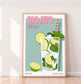 MOJITO PRINT - Bar Poster - Wall Decoration - Cocktail Poster - Interior Decoration