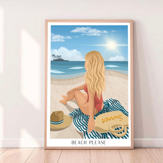 Affiche - Beach Please